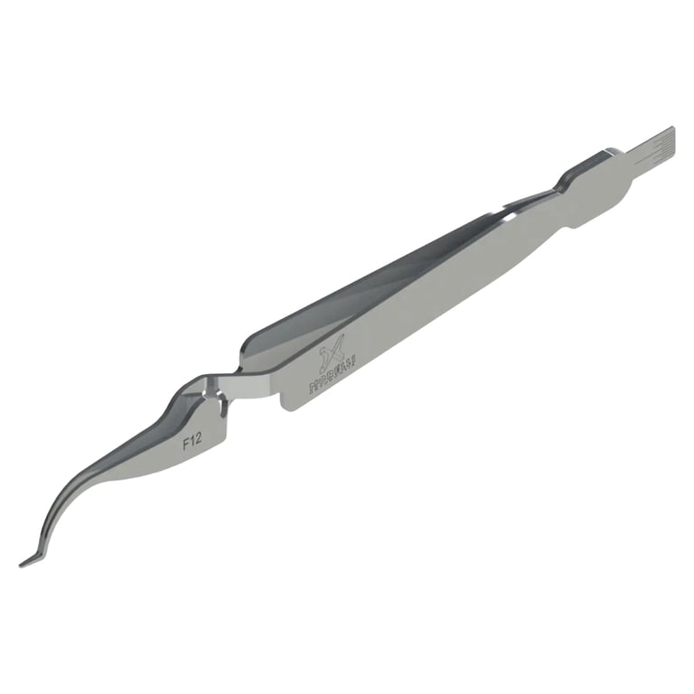 Morelli Stainless Steel Slim Buccal Tube Bonder Tweezers, 145mm, 1/Pk. Assists positioning during