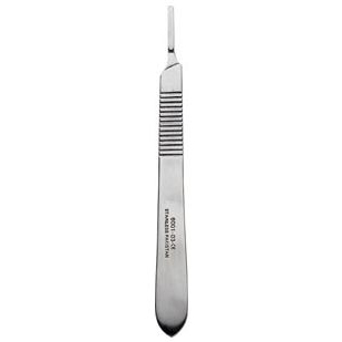 Myco Medical #3 Bard Parker Style Stainless Steel Blade Handle, Fits Blade Sizes 9, 17, 10, 10A