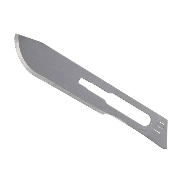 Myco Medical #10 Sterile Stainless Steel Surgical Scalpel Blade, Box of 100 blades