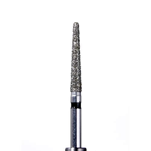 Defend FG #850.016 Super Coarse grit, Round end taper diamond burs, 10/Pk