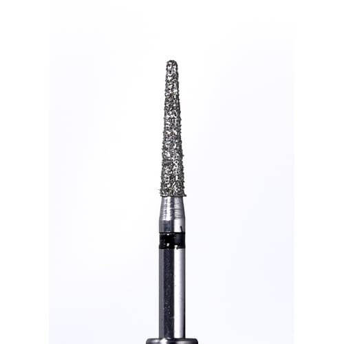 Defend FG #856.014 Super Coarse grit, Round end taper diamond burs, 10/Pk