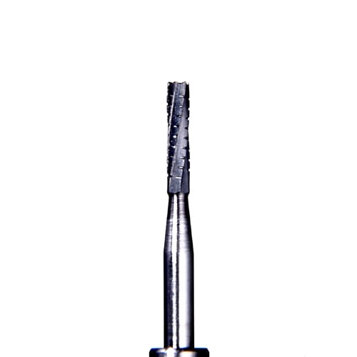 Defend FG 558L flat fissure cross cut carbide bur, pack of 10