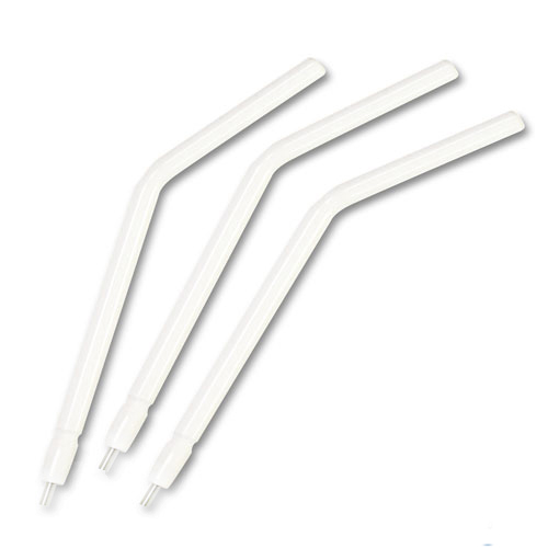 Defend Disposable Universal Air/Water Syringe Tips, 3-Way White Plastic with Metal Core