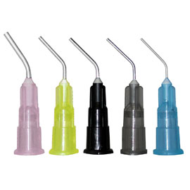Defend Pre-Bent Dispensing Tips. Blue, 25 Gauge, 100/Pk. Etchants Dispensing Tip