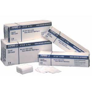 Defend 3" x 3" 4 ply Non-Sterile Non-Woven 32 gram weight Rayon/Polyester Sponge, Provides maximum