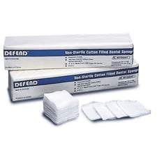 Defend 4" x 4" 4 ply Non-Sterile Non-Woven 32 gram weigh Rayon/Polyester Sponge, Provides maximum