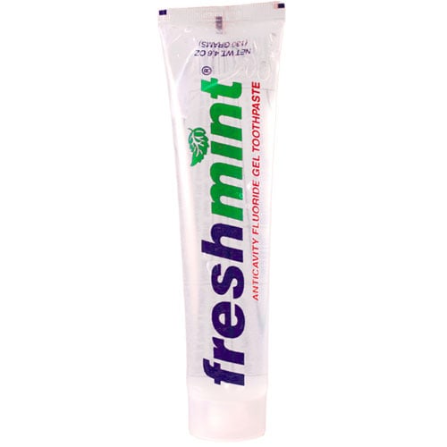Freshmint Clear Gel Toothpaste, Mint Flavor, 4.6 oz Tubes, 60/cs. Anticavity Fluoride Toothpaste