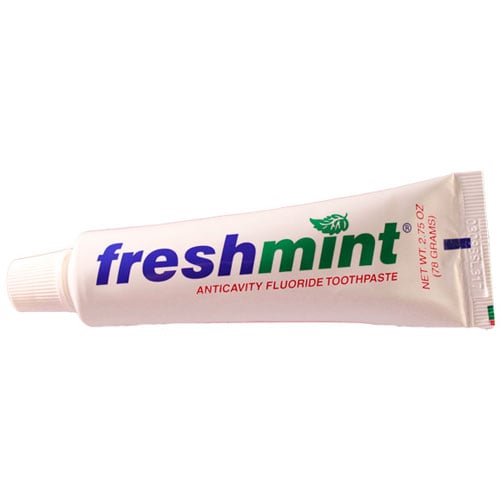 Freshmint Anticavity Fluoride Toothpaste, Mint Flavor, 2.75 oz Tubes, 144/cs