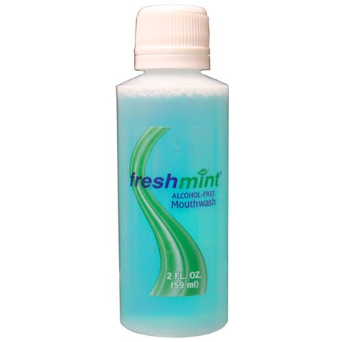 Freshmint Mouthwash, Alcohol-Free. Case of 96 - 2 oz Bottles