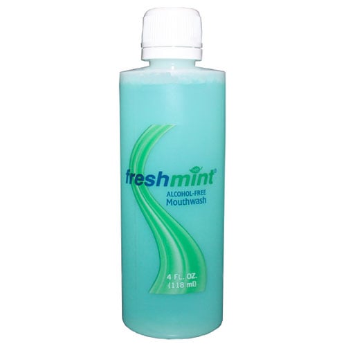Freshmint Mouthwash, Alcohol-Free. Case of 60 - 4 oz Bottles