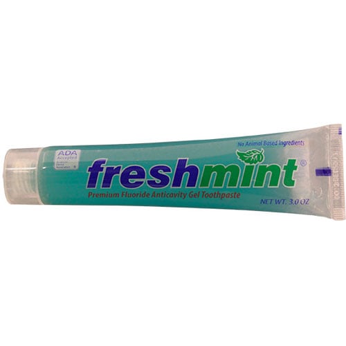 Freshmint Premium Clear Gel Anticavity Toothpaste, Mint Flavor, 3.0 oz Tubes, 72/cs