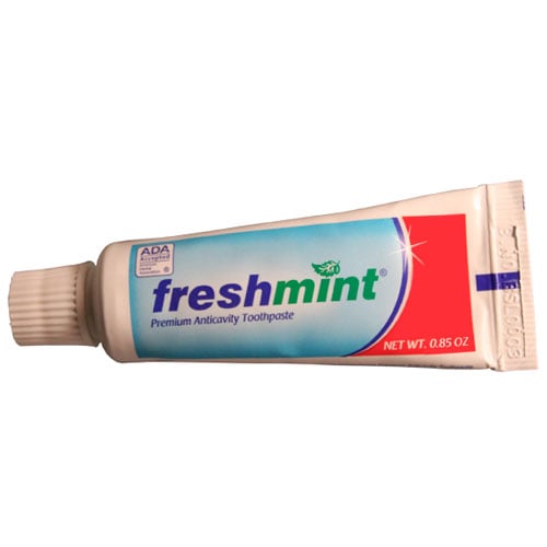 Freshmint Premium Anticavity Toothpaste, Mint Flavor, 0.85 oz Tube, 144 ...