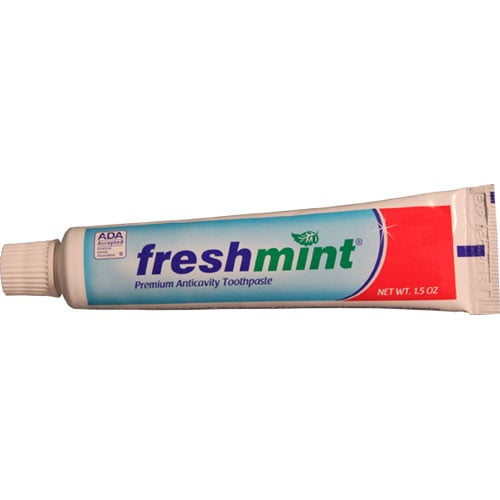 Freshmint Premium Anticavity Toothpaste, Mint Flavor, 1.5 oz Tubes, 36/bx, 4 bx/cs