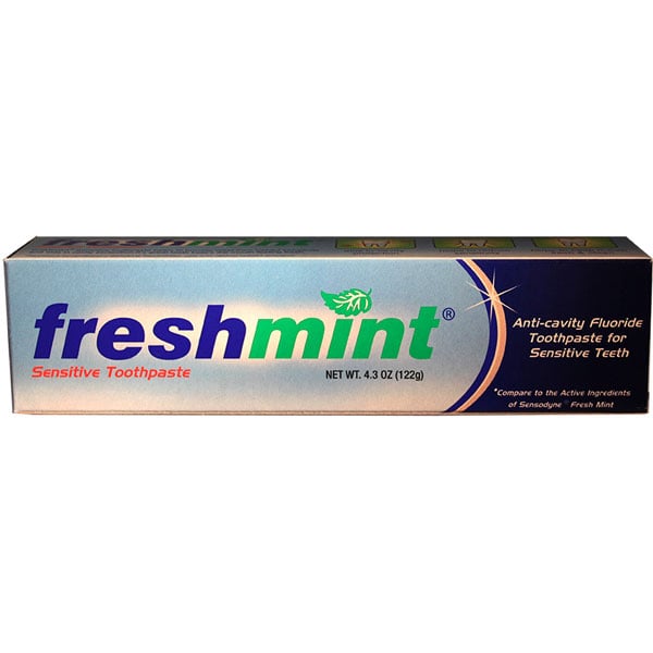 Freshmint Sensitive Toothpaste, 4.3 oz Tubes, Individually boxed, Individually boxed, 24/cs