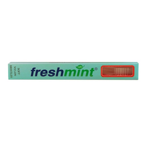 Freshmint Adult Toothbrush, 43 Tuft Nylon Bristle, 288/cs. Individually Boxed, Assorted Colors