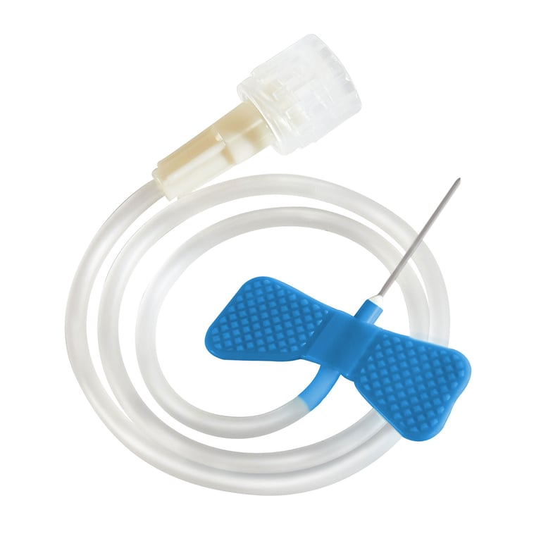 Nipro Scalp Vein Winged Infusion Set, 25 G x 3/4", 12" Tubing, 50/Box. Thinner than a regular