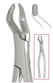 Nordent #53L upper 1st and 2nd molar-left with bayonet pattern surgical Forceps