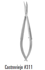 Nordent 4" Castroviejo Surgical Scissors with Curved Blades