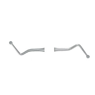 Nordent #14 Long Shank Spoon Excavator, Double End, 2.4mm diameter, Single Excavator with DuraLite