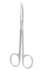 Nordent Goldman Fox #313, Curved Blades with One Blade Serrated, 5"(130mm). Single Scissors