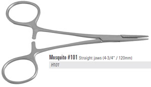 Nordent 4.75" Straight Halstead Mosquito Hemostat