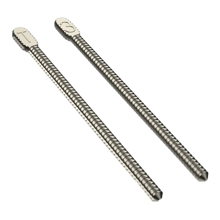 Mecodont #3 Titanium Parallel Sided Post, Orange, 10/Pk. Serrated for optimum retention. Vented