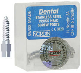 Screw Posts Dental Stainless Steel Conical Cross 