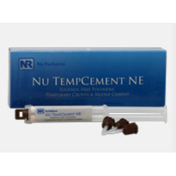 Nu TempCement NE, Non-Eugenol Polymeric Temporary Cement - 1 Syringe Kit. Two-component resin