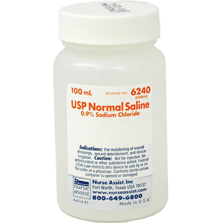 SteriCare Irrigation Sodium Chloride Saline 0.9% Sterile 100mL Bottle. Screw Top Bottle