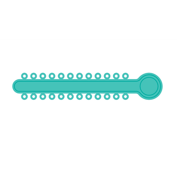 TOP STICKS Orthodontic Elastic Ligature Ties, Aqua, 1008 Ties/Pk. 42 sticks with 24 ties each