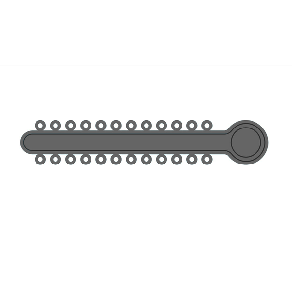 TOP STICKS Orthodontic Elastic Ligature Ties, Dark Gray, 1008 Ties/Pk. 42 sticks with 24 ties
