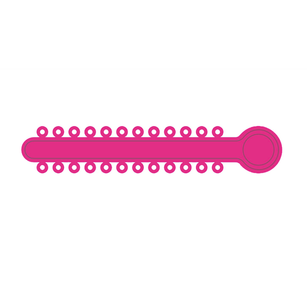 TOP STICKS Orthodontic Elastic Ligature Ties, Fluorescent Pink, 1008 Ties/Pk. 42 sticks with 24
