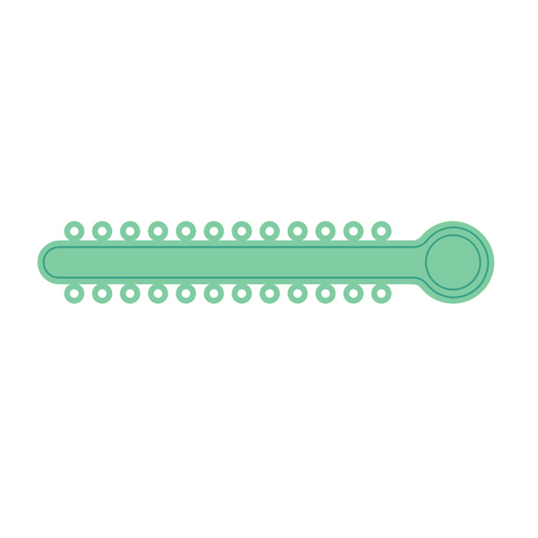 TOP STICKS Orthodontic Elastic Ligature Ties, Light Green, 1008 Ties/Pk. 42 sticks with 24 ties