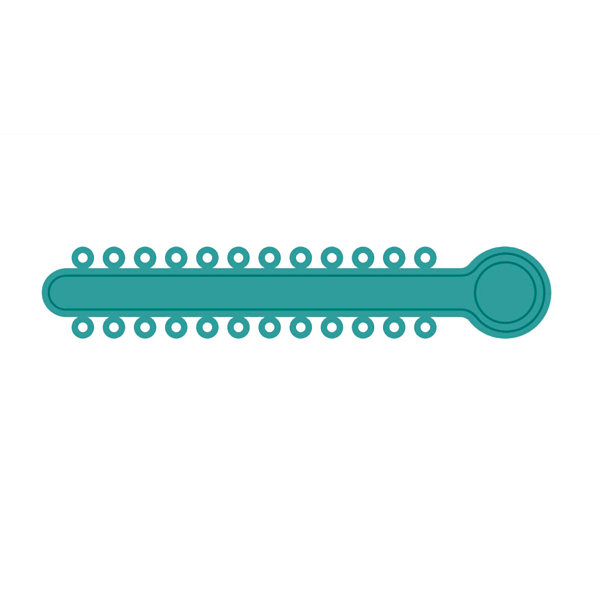 TOP STICKS Orthodontic Elastic Ligature Ties, Teal, 1008 Ties/Pk. 42 sticks with 24 ties each