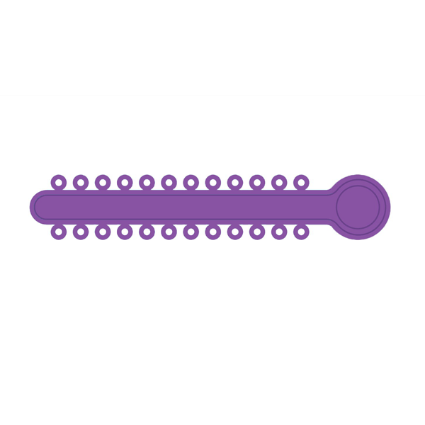 TOP STICKS Orthodontic Elastic Ligature Ties, Violet, 1008 Ties/Pk. 42 sticks with 24 ties each