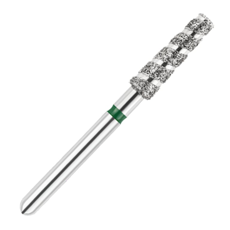ODS Turbo ODS Spiralkool FG #847T.024 Coarse Grit Flat End Taper Diamond Turbo Cutting Bur, 5/Pk
