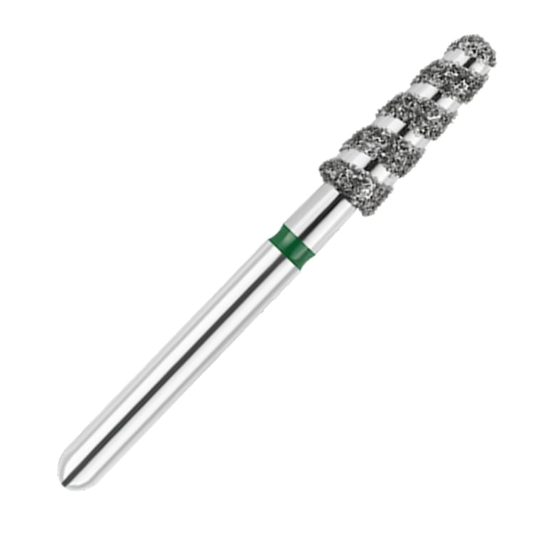 ODS Turbo ODS Spiralkool FG #855T.025 Coarse Grit Round End Taper Diamond Turbo Cutting Bur, 5/Pk
