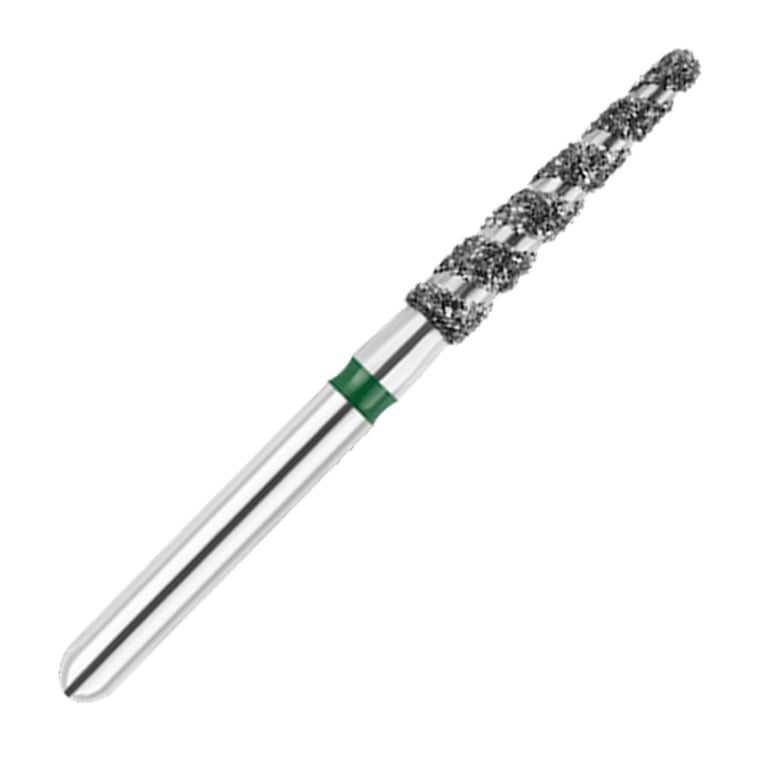 ODS Turbo ODS Spiralkool FG #856LT.018 Coarse Grit Round End Taper Long Diamond Turbo Cutting Bur
