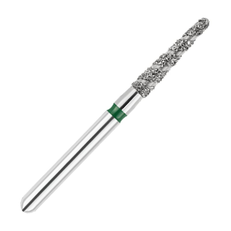 ODS Turbo ODS Spiralkool FG #856T.016 Coarse Grit Round End Taper Diamond Turbo Cutting Bur, 5/Pk