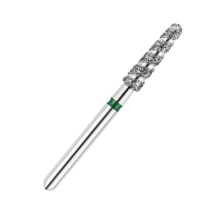 ODS Turbo ODS Spiralkool FG #856T.022 Coarse Grit Round End Taper Diamond Turbo Cutting Bur, 5/Pk