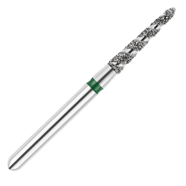 ODS Turbo ODS Spiralkool FG #878KT.014 Coarse Grit Pointed Taper Diamond Turbo Cutting Bur, 5/Pk