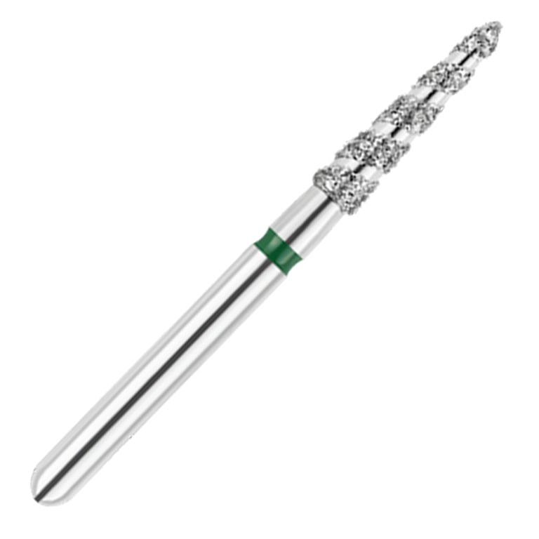 ODS Turbo ODS Spiralkool FG #878KT.018 Coarse Grit Pointed Taper Diamond Turbo Cutting Bur, 5/Pk