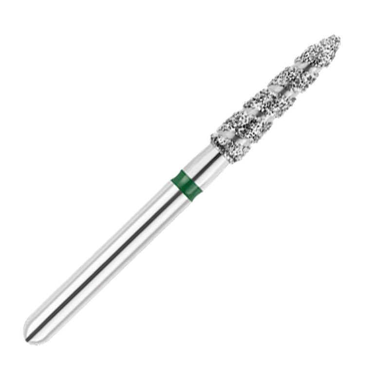 ODS Turbo ODS Spiralkool FG #878KT.020 Coarse Grit Pointed Taper Diamond Turbo Cutting Bur, 5/Pk