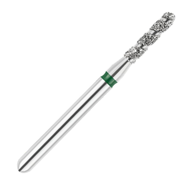 ODS Turbo ODS Spiralkool FG #880T.012 Coarse Grit Round End Cylinder Diamond Turbo Cutting Bur