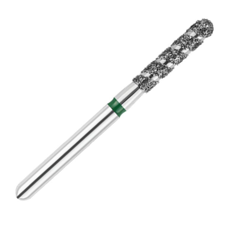 ODS Turbo ODS Spiralkool FG #881T.018 Coarse Grit Round End Cylinder Diamond Turbo Cutting Bur