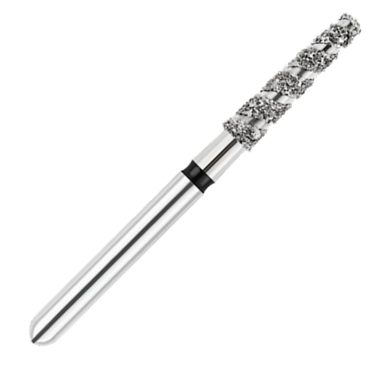 ODS Turbo ODS Spiralkool FG #847T.019 Super Coarse Grit Flat End Taper Diamond Turbo Cutting Bur