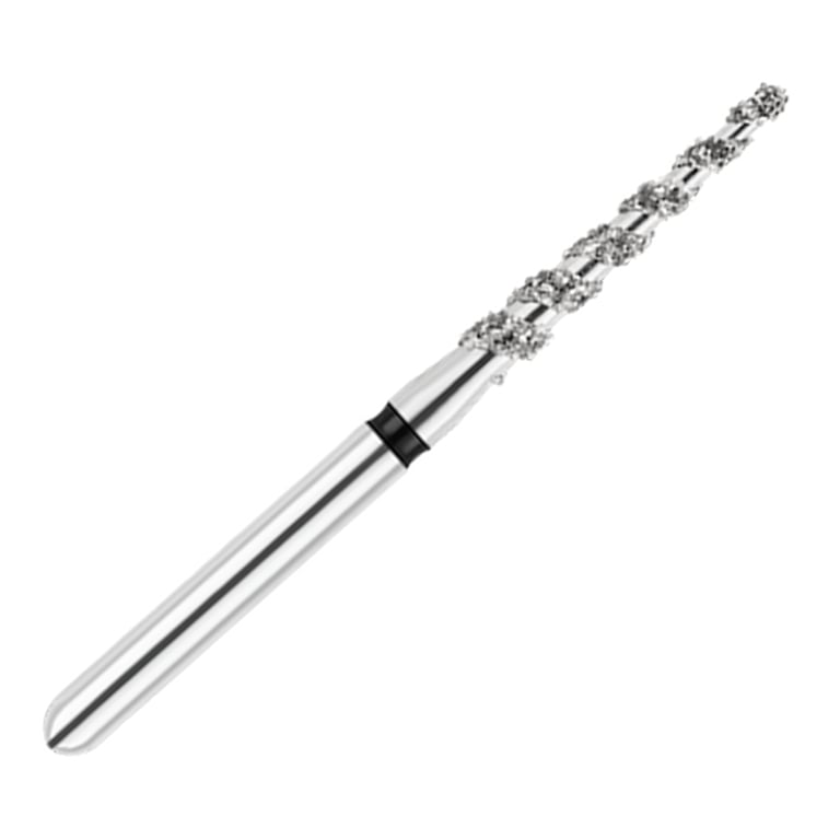 ODS Turbo ODS Spiralkool FG #850T.014 Super Coarse Grit Round End Taper Diamond Turbo Cutting Bur