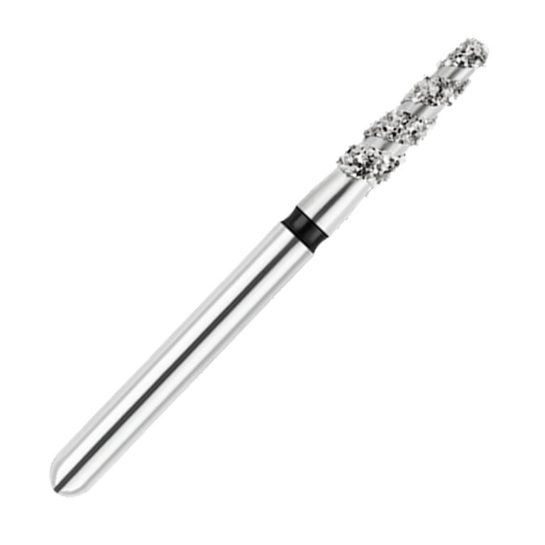ODS Turbo ODS Spiralkool FG #855T.018 Super Coarse Grit Round End Taper Diamond Turbo Cutting Bur