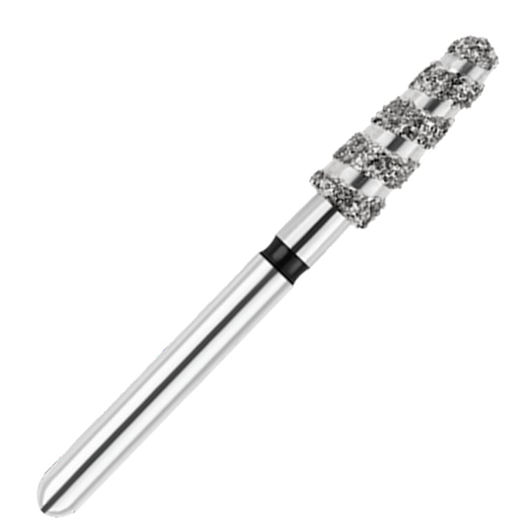 ODS Turbo ODS Spiralkool FG #855T.025 Super Coarse Grit Round End Taper Diamond Turbo Cutting Bur