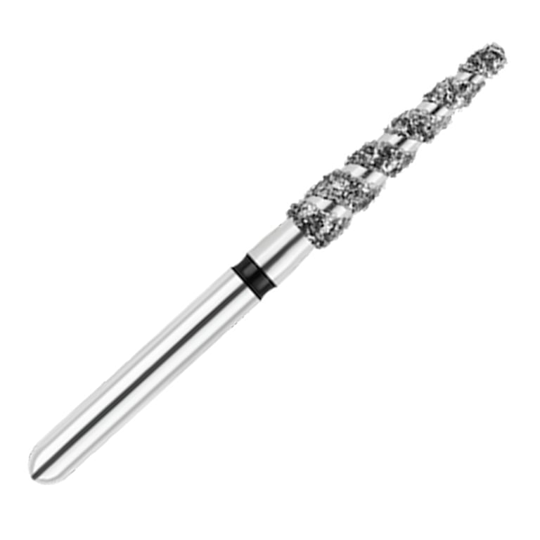 ODS Turbo ODS Spiralkool FG #856LT.018 Super Coarse Grit Round End Taper Long Diamond Turbo